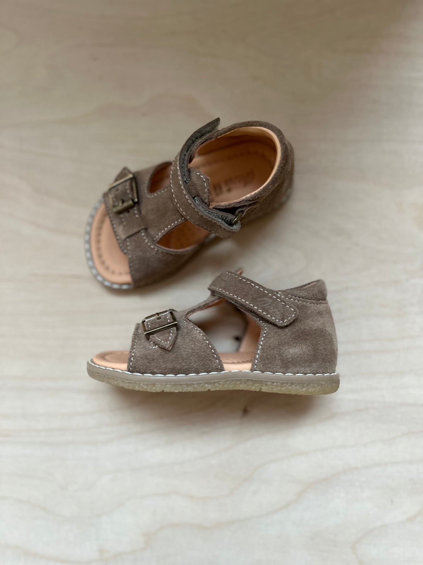 stapsandaal jules - bruin leder