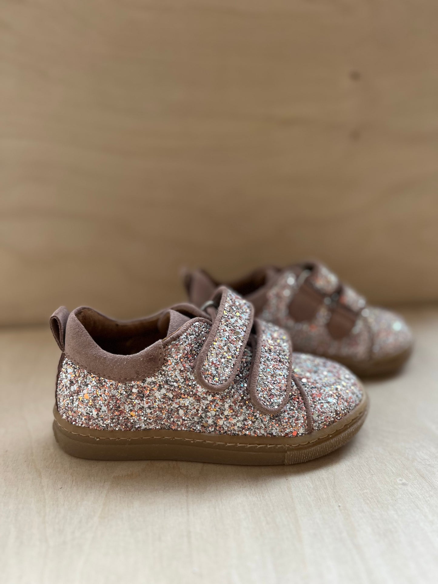 velcro glitters schoenen - rosebud