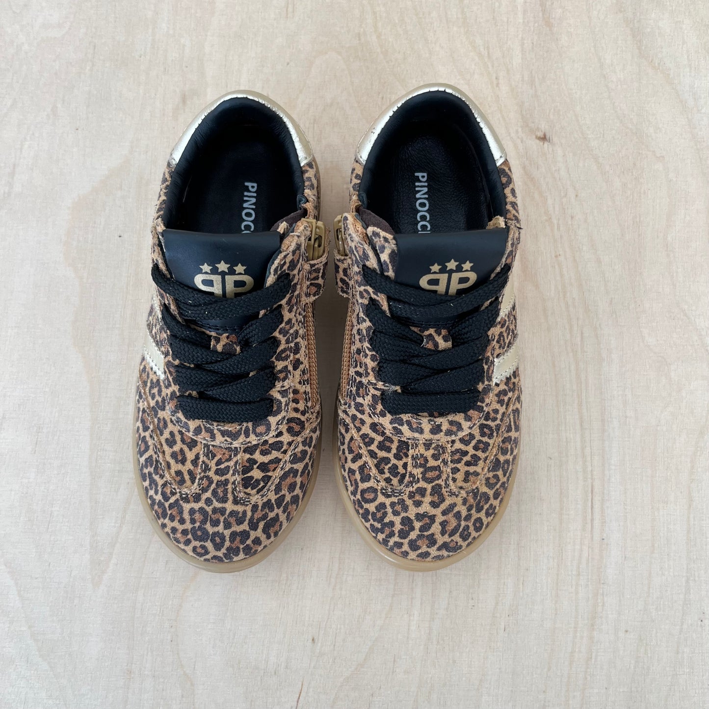 sneaker harry - leopard, gouden strepen dames