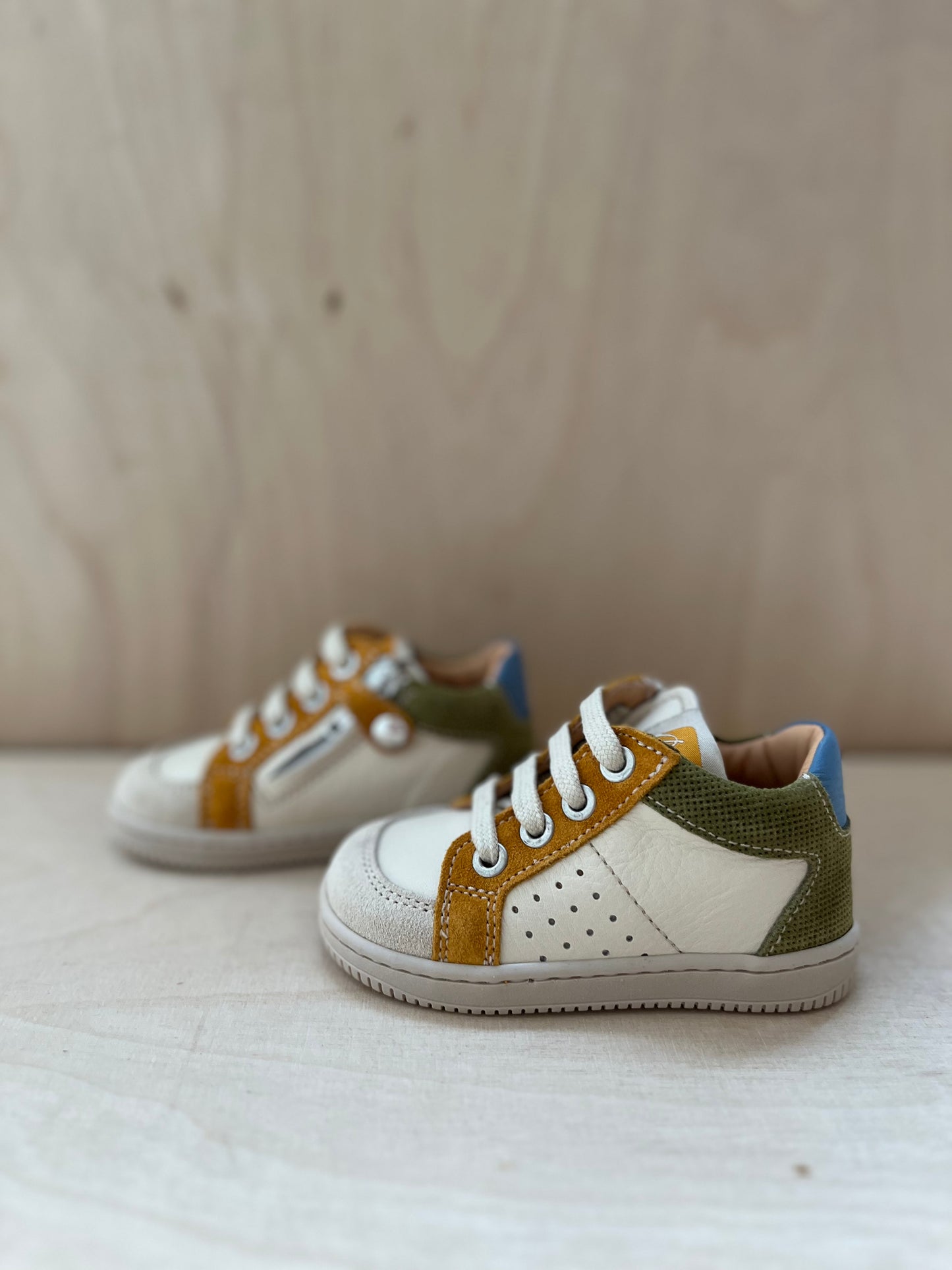 sneaker ron - blauw groen geel