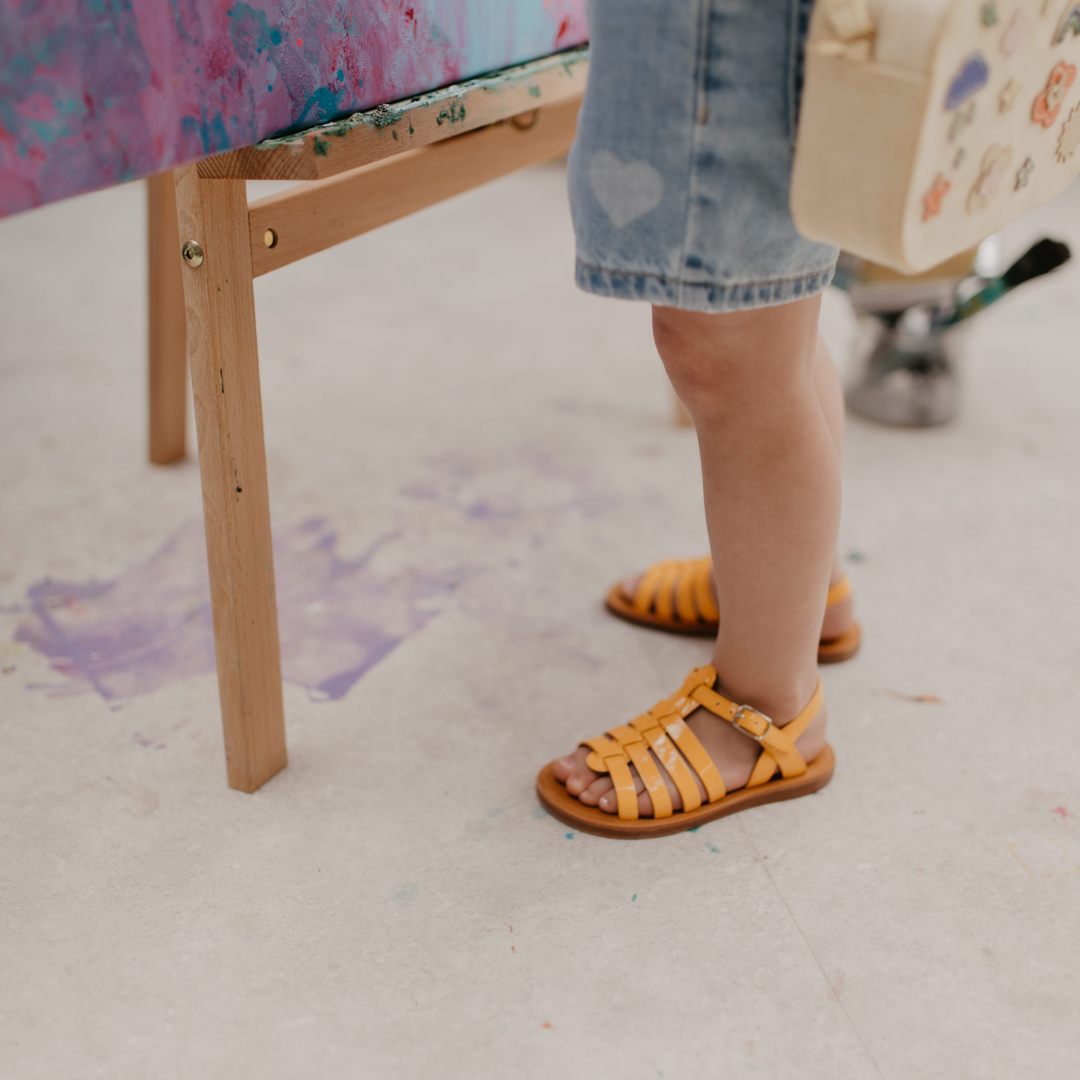 sandaal plagette strap - vernis mango