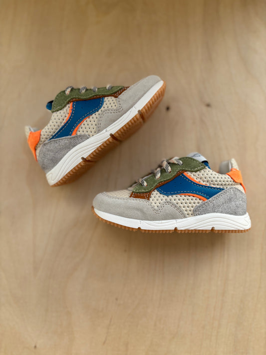 Ocra runner blauw oranje