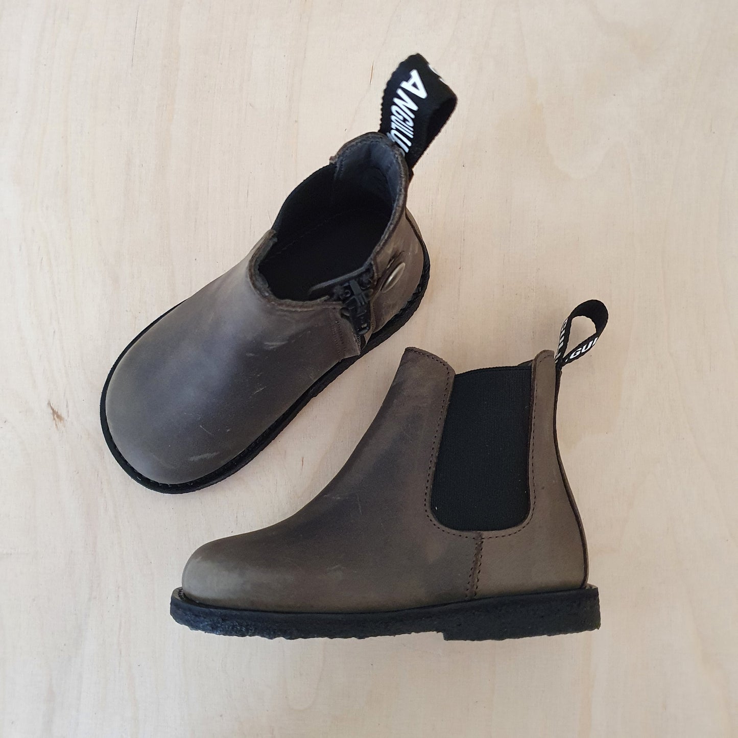 ANGULUS - chelsea boot - groen gevet leder / zwarte zool