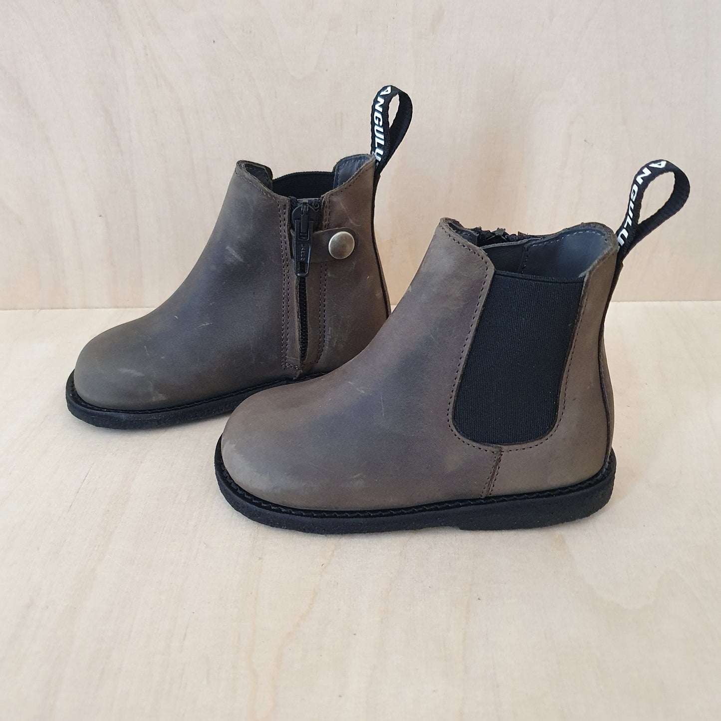 ANGULUS - chelsea boot - groen gevet leder / zwarte zool