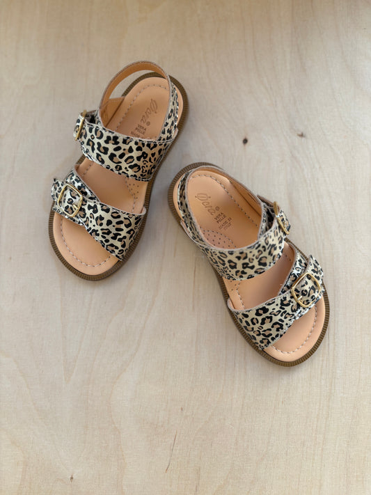 Ocra sandaal lou leopard