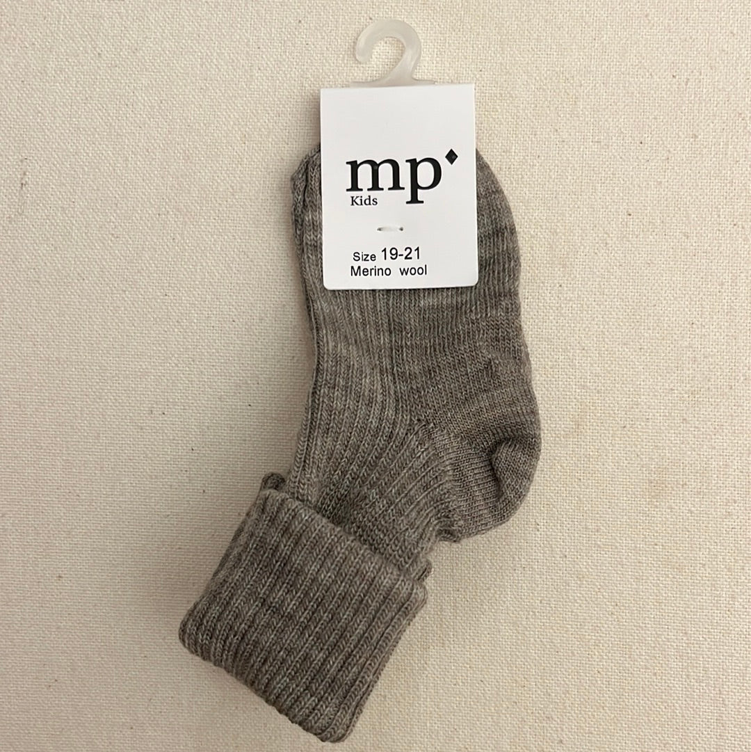 kous, merino wool - grey melange 202
