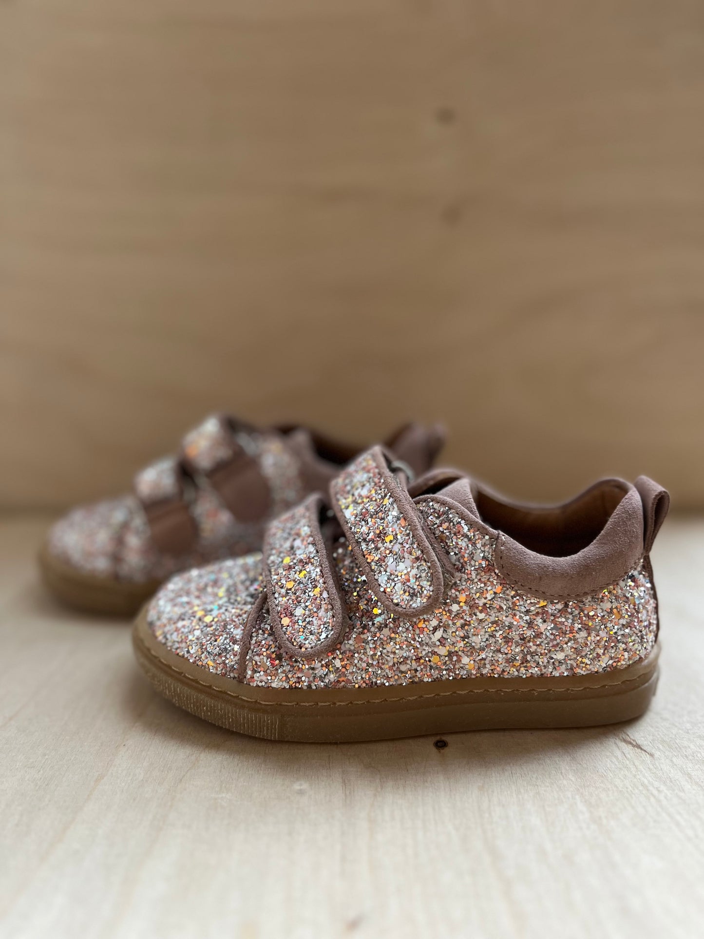 velcro glitters schoenen - rosebud