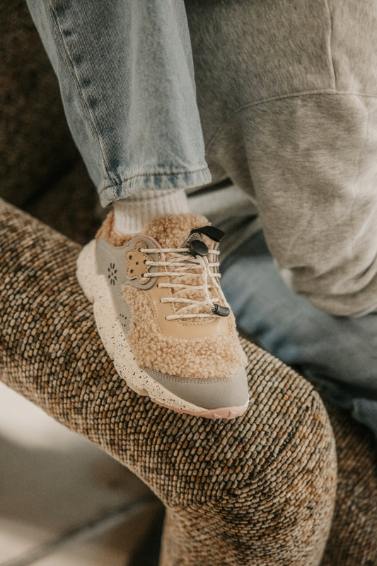Flower mountain teddy sand - beige