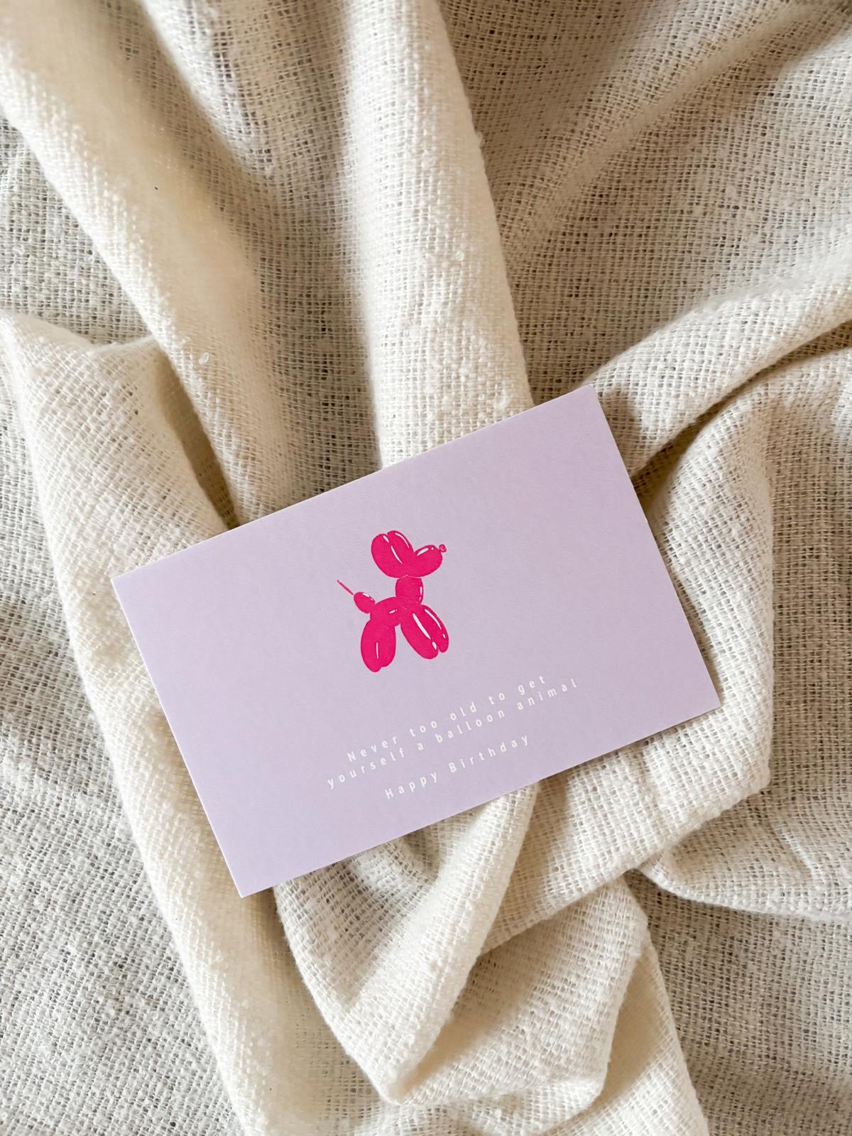 Wenskaart 'Balloon animal'