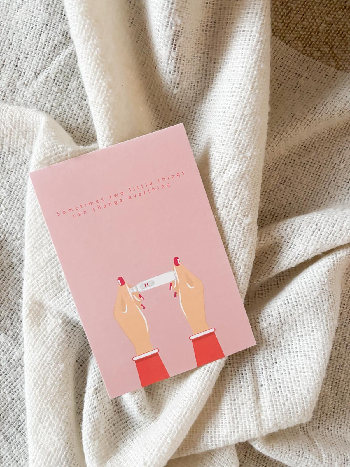 Wenskaart 'two stripes'