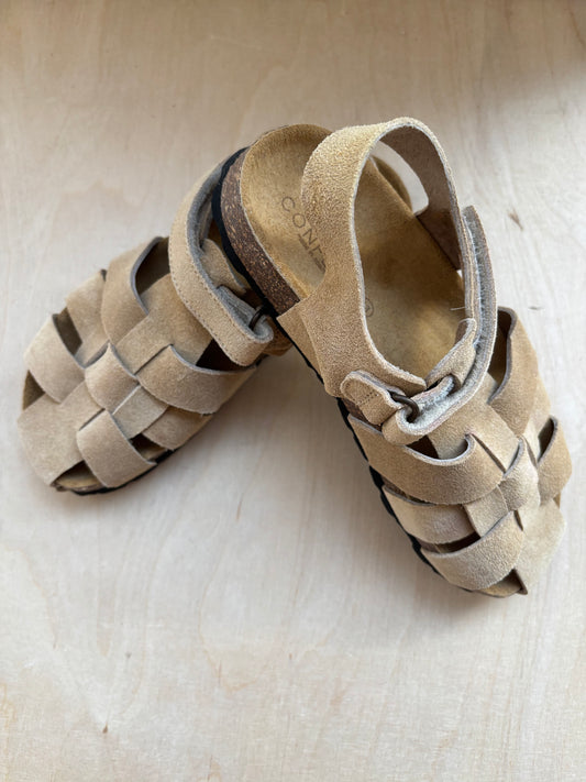 Confetti sandaal bio suede taupe