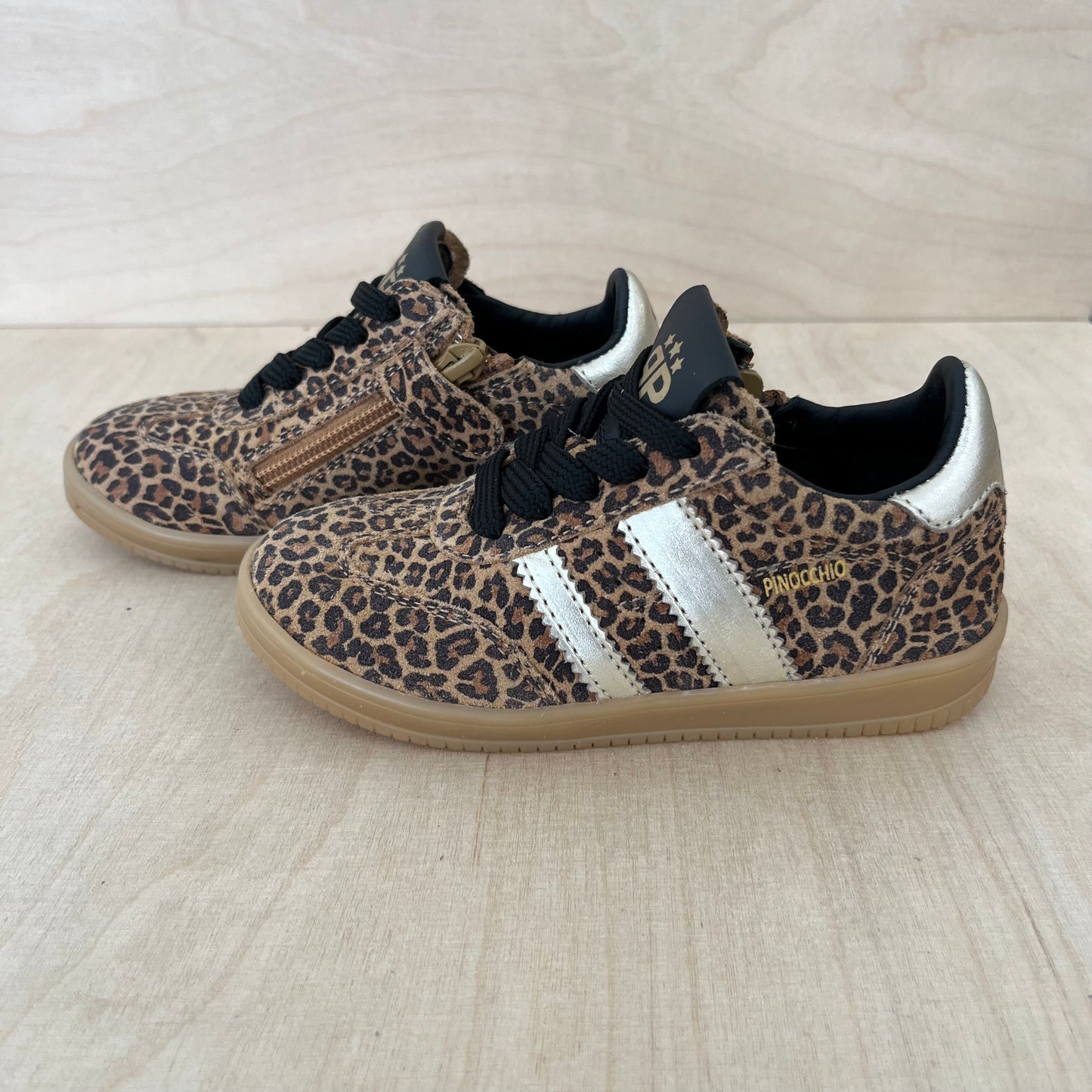 sneaker harry - leopard, gouden strepen dames