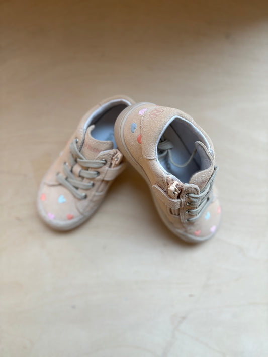Naturino sneaker suede heart vanilla