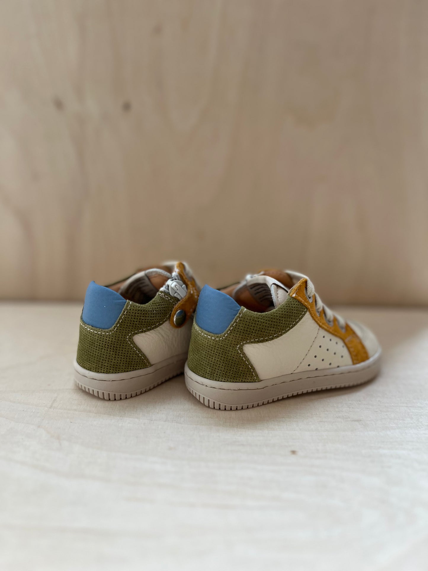 sneaker ron - blauw groen geel