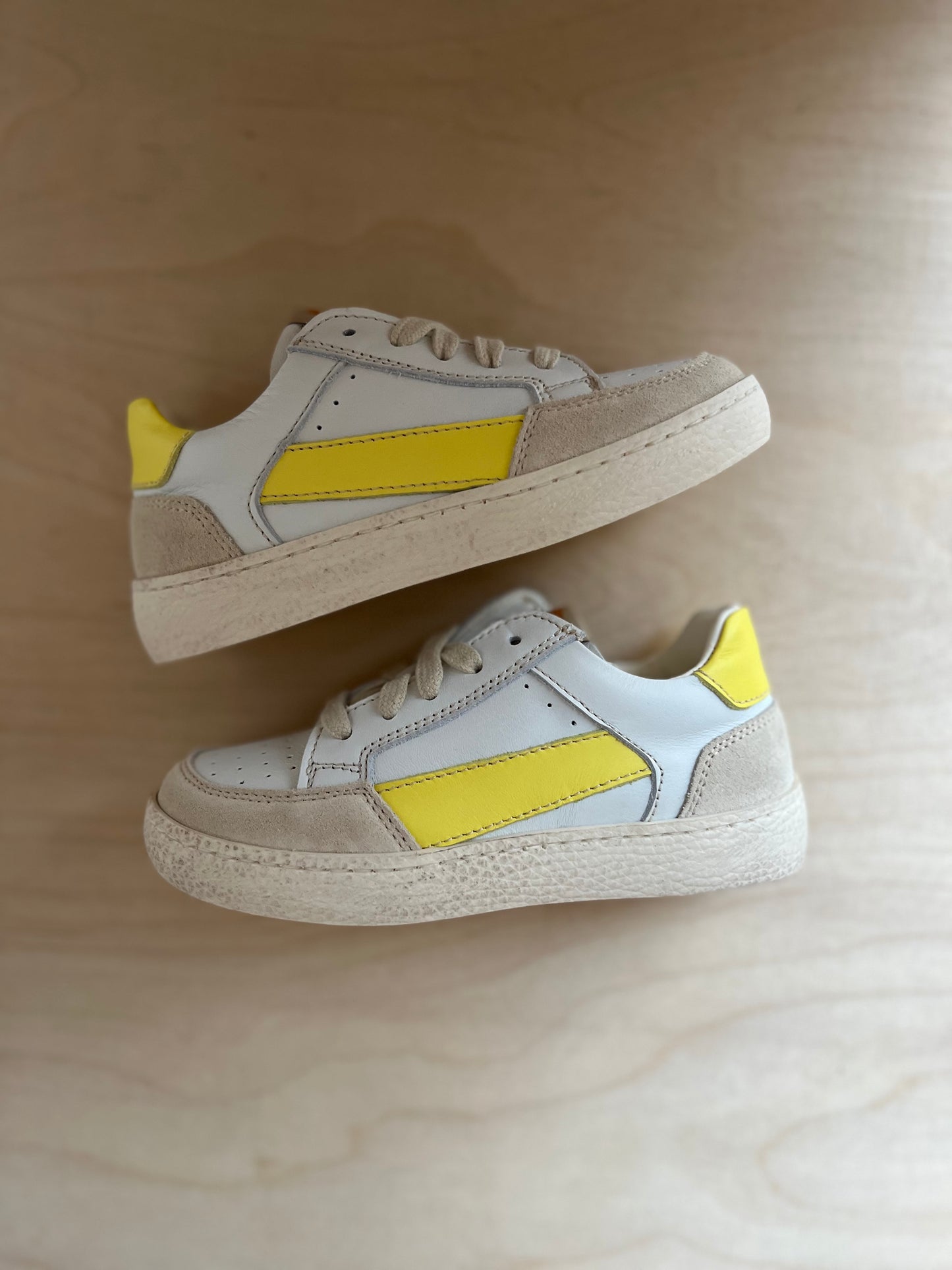 sneaker lex - wit lichtgeel