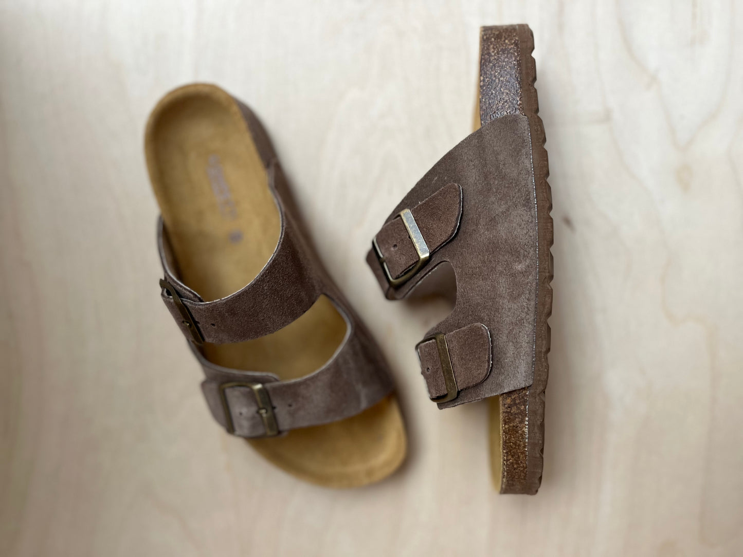 instappers - suede dark taupe