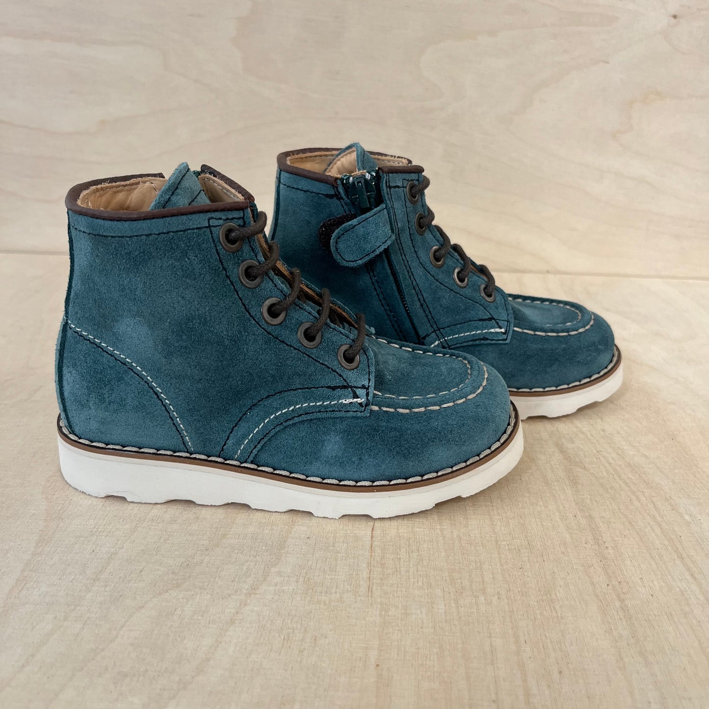 veterboot blue, petrol - witte zool