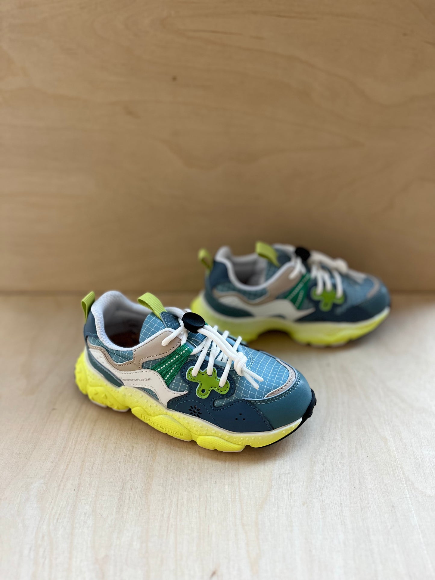 sneaker yamano - petrol green yellow