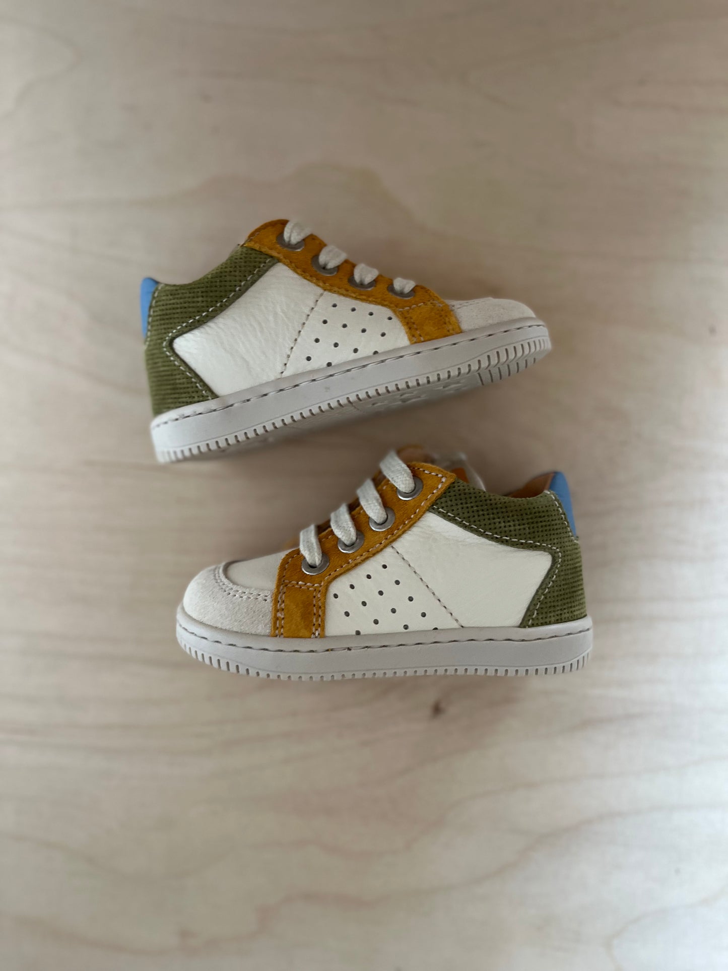 sneaker ron - blauw groen geel
