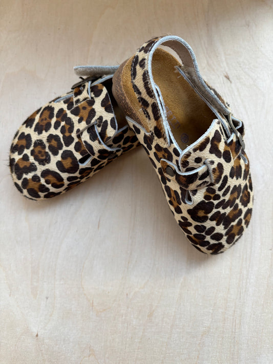 Confetti clogs leopard kids