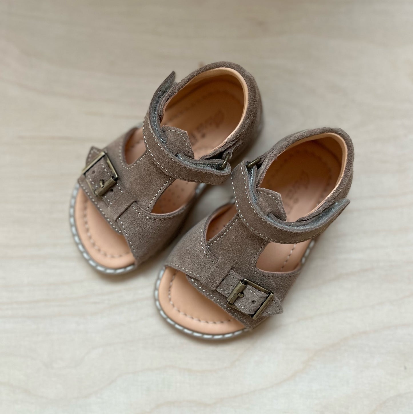stapsandaal jules - bruin leder
