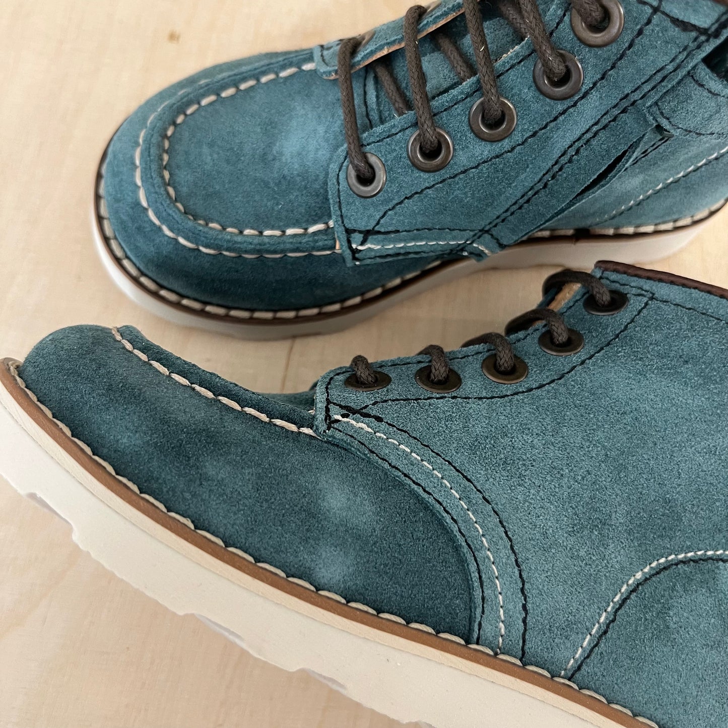 veterboot blue, petrol - witte zool