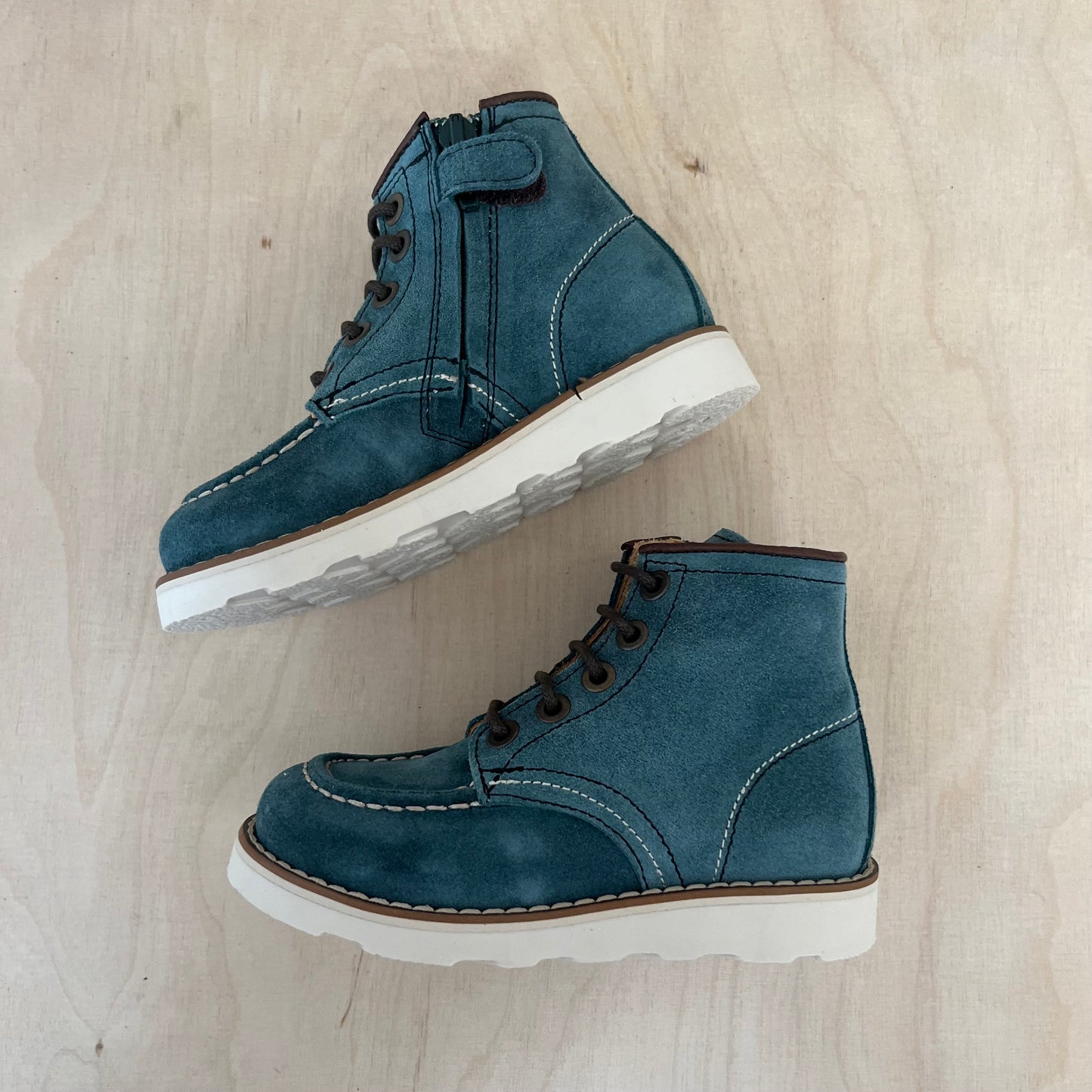 veterboot blue, petrol - witte zool