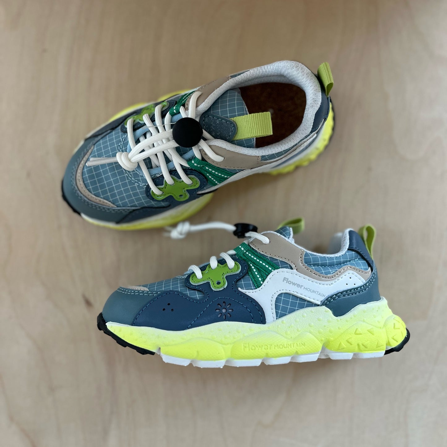 sneaker yamano - petrol green yellow