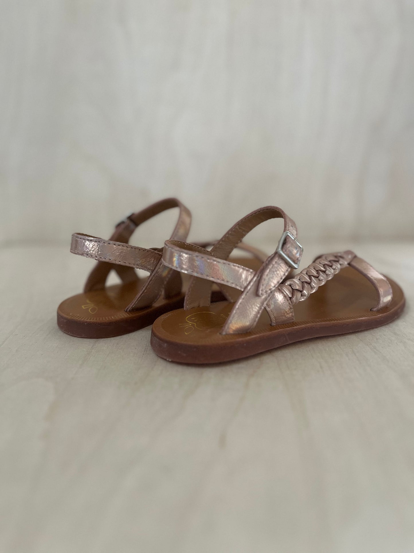 sandaal plagette antik - laminato laser cuivre