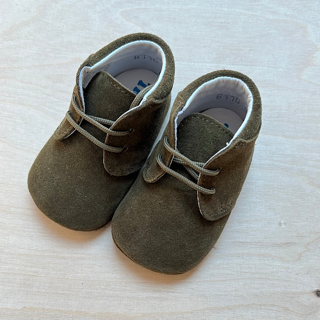 babyslofjes - suede kaki