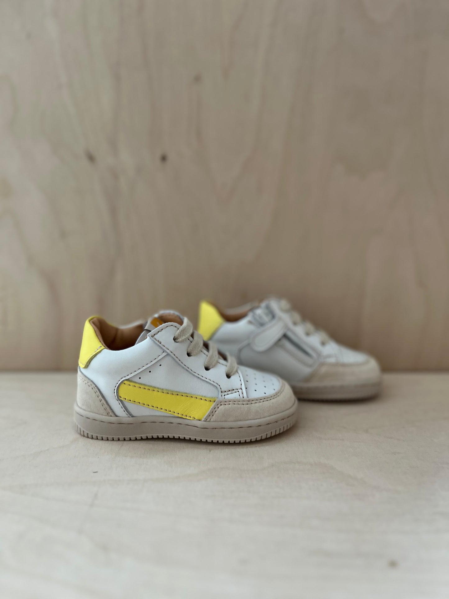 sneaker lex - wit lichtgeel