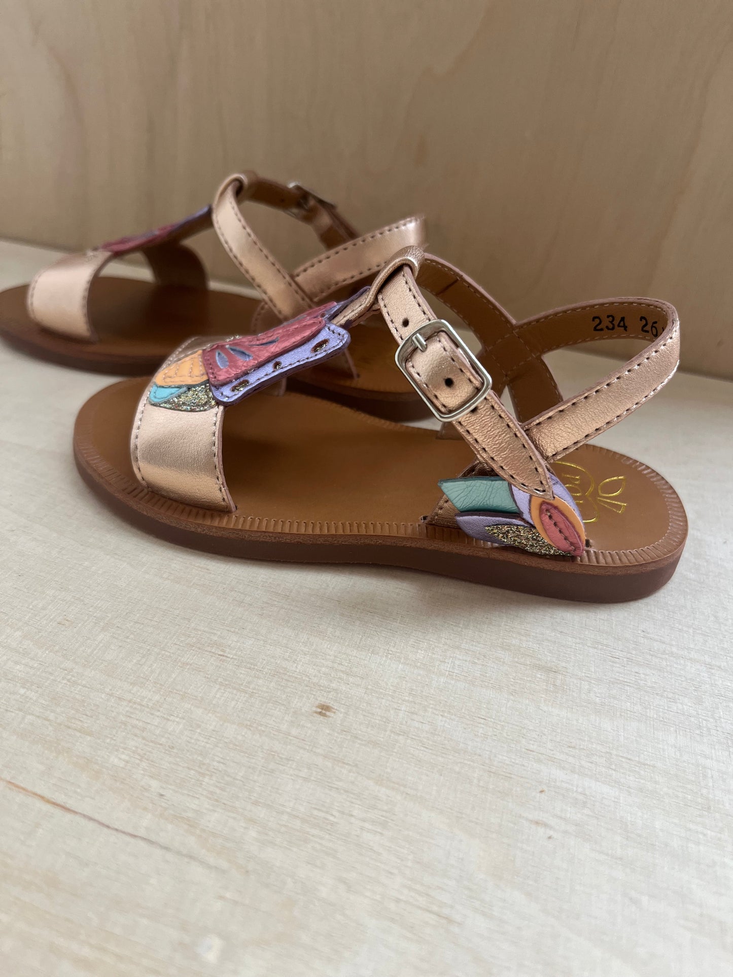 sandaal plagette papillon - laminato, cuivre multi