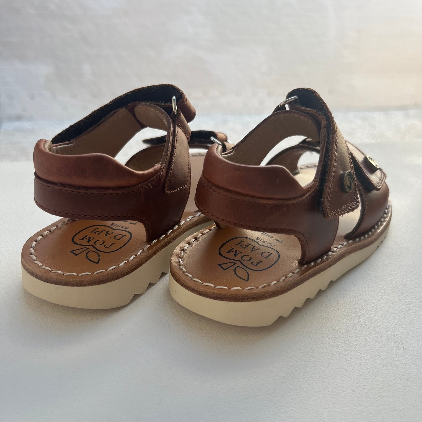 sandaal - waff easy nappa - marron