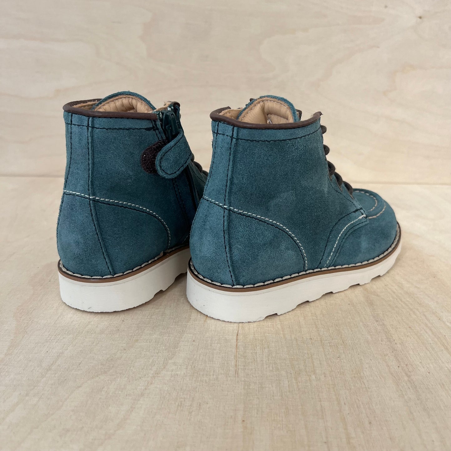 veterboot blue, petrol - witte zool
