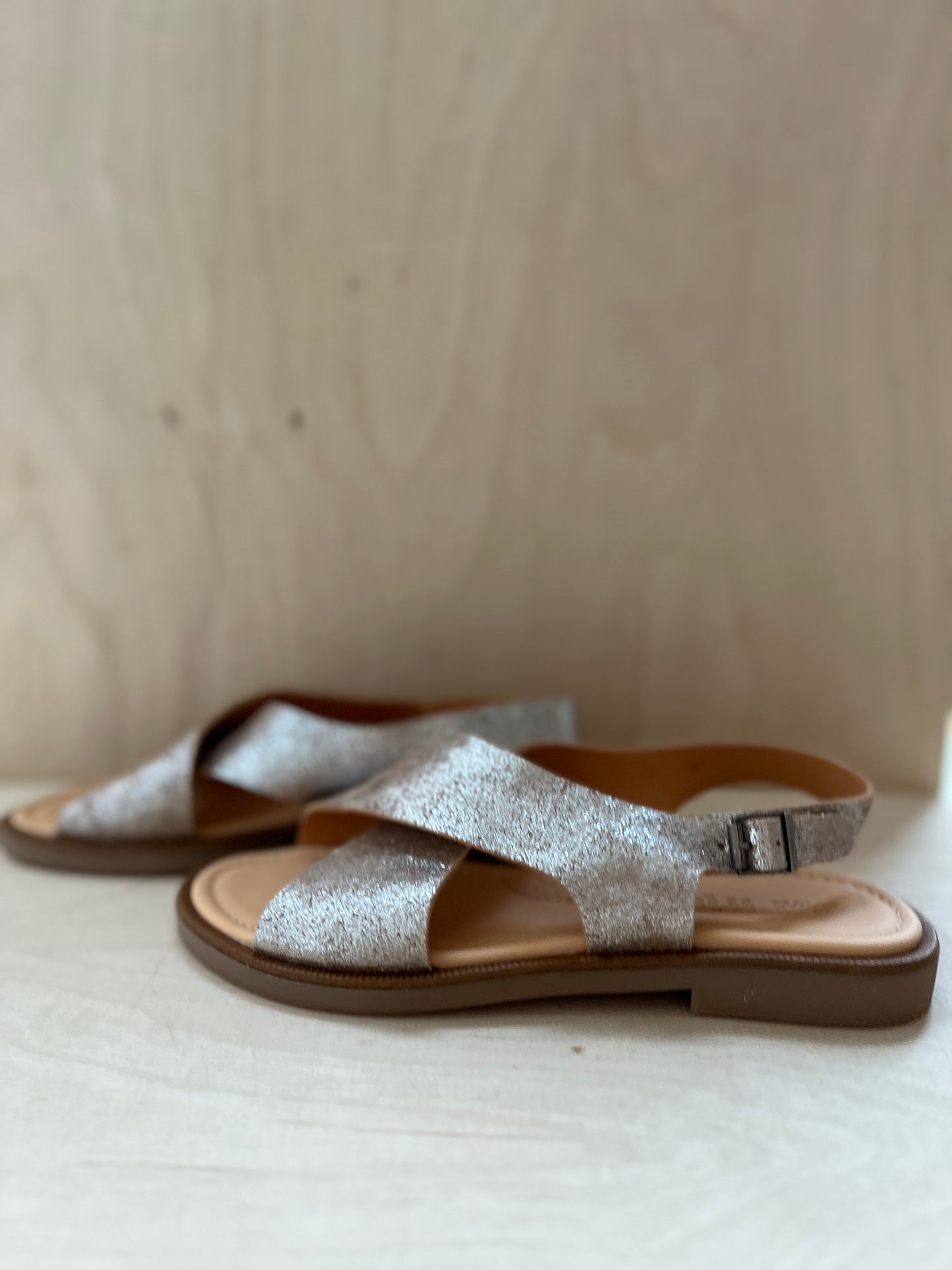 sandaal cross - silver