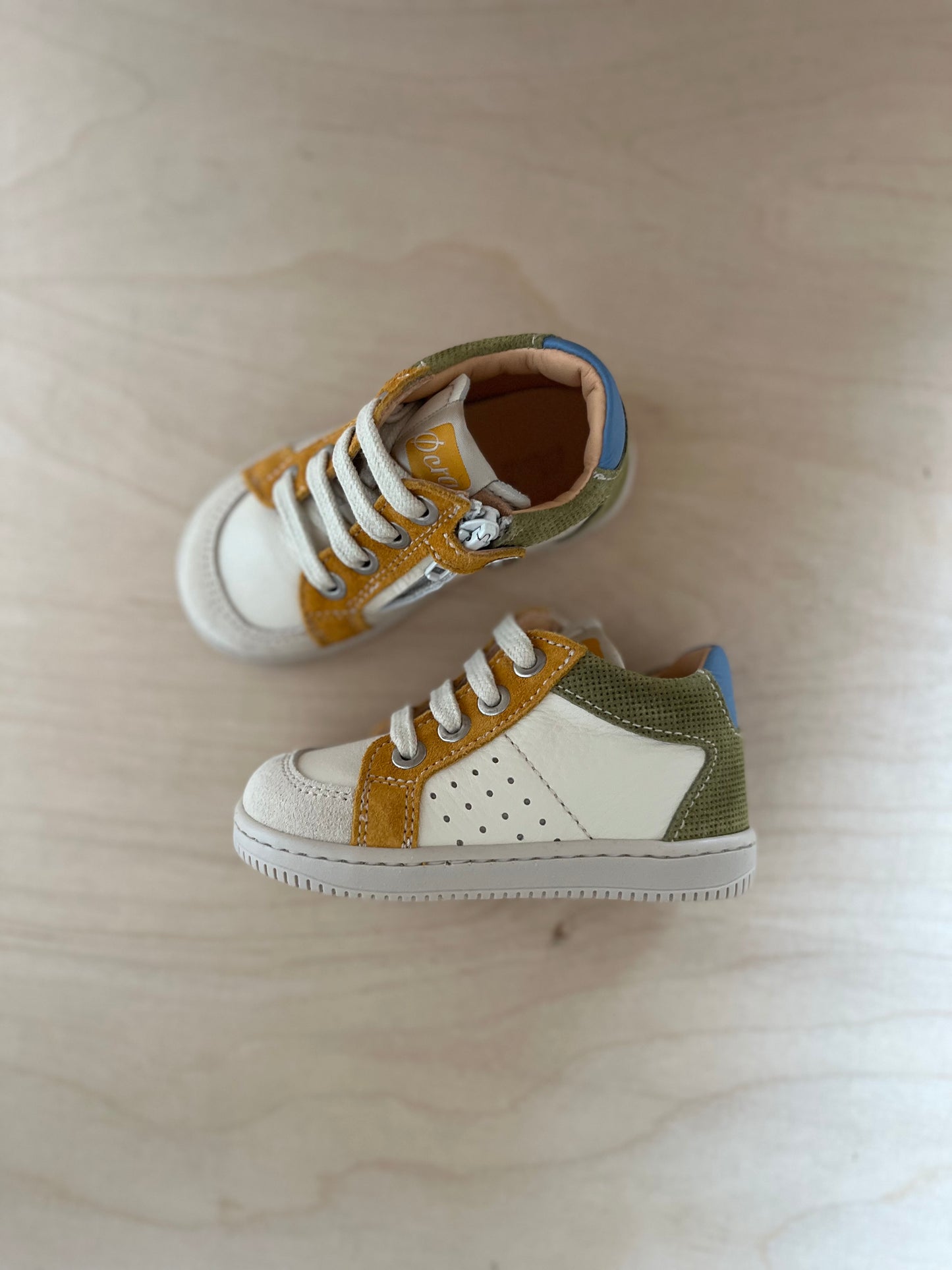 sneaker ron - blauw groen geel