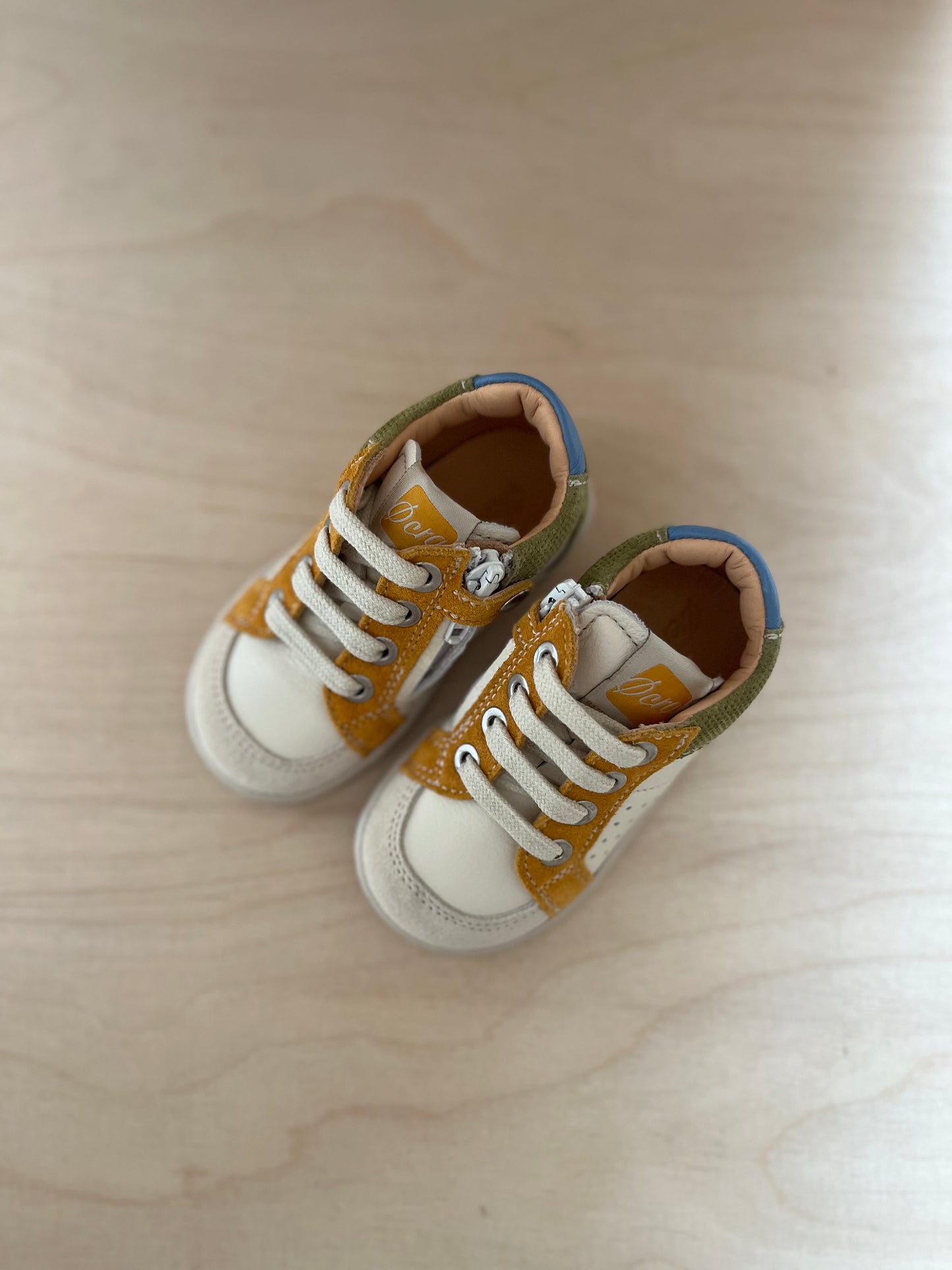 sneaker ron - blauw groen geel