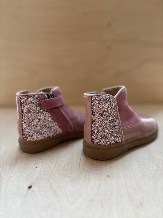 Pom d'api enkellaarsje roze glitter