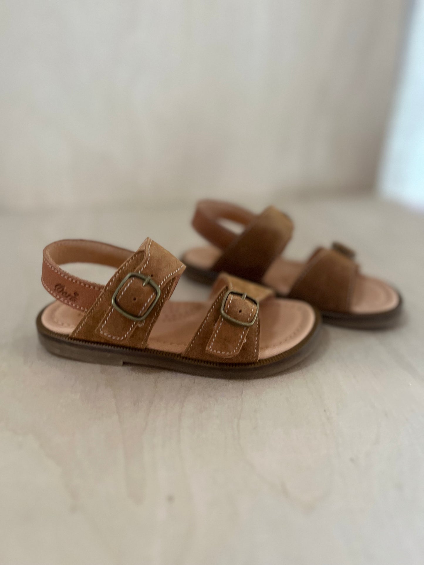sandaal lou - luteus bruin suede