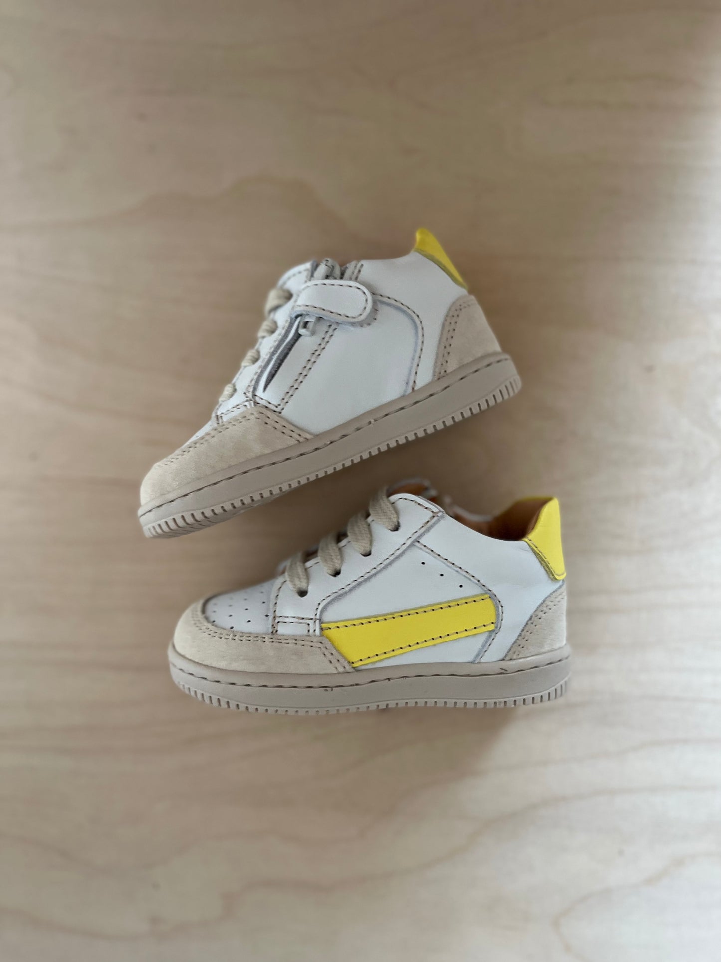 sneaker lex - wit lichtgeel