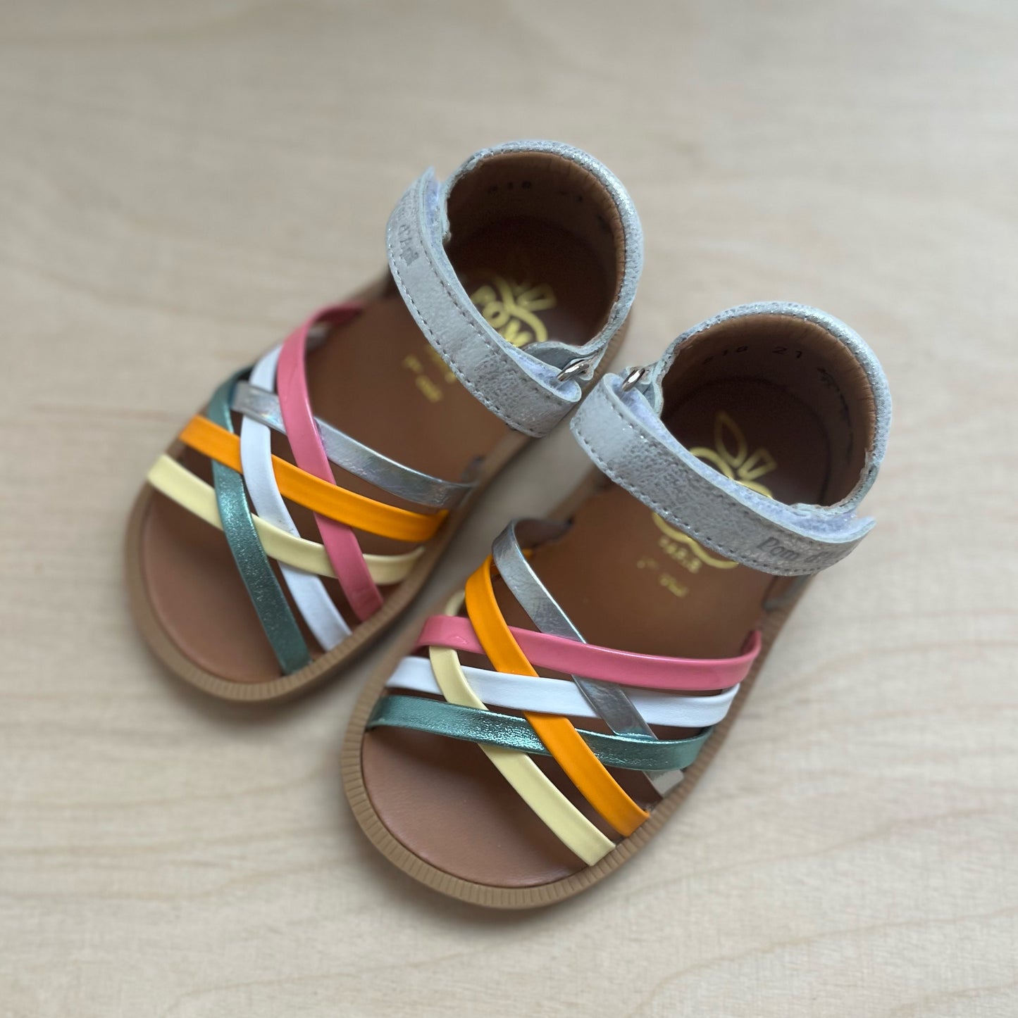stapsandaal - poppy lux - muestra - silver multi fresh