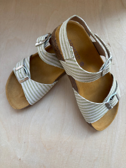 Confetti sandaal stripes green