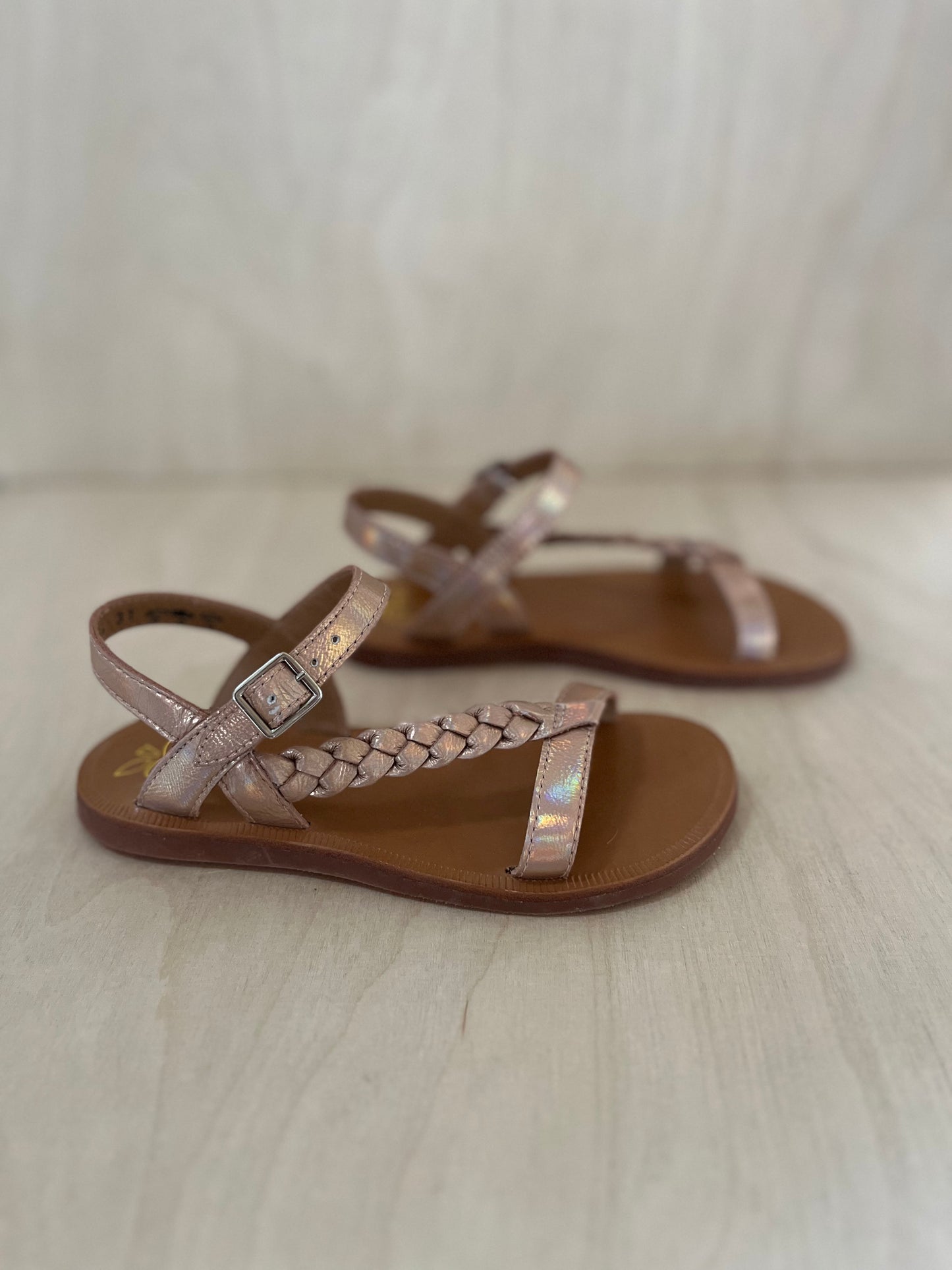 sandaal plagette antik - laminato laser cuivre