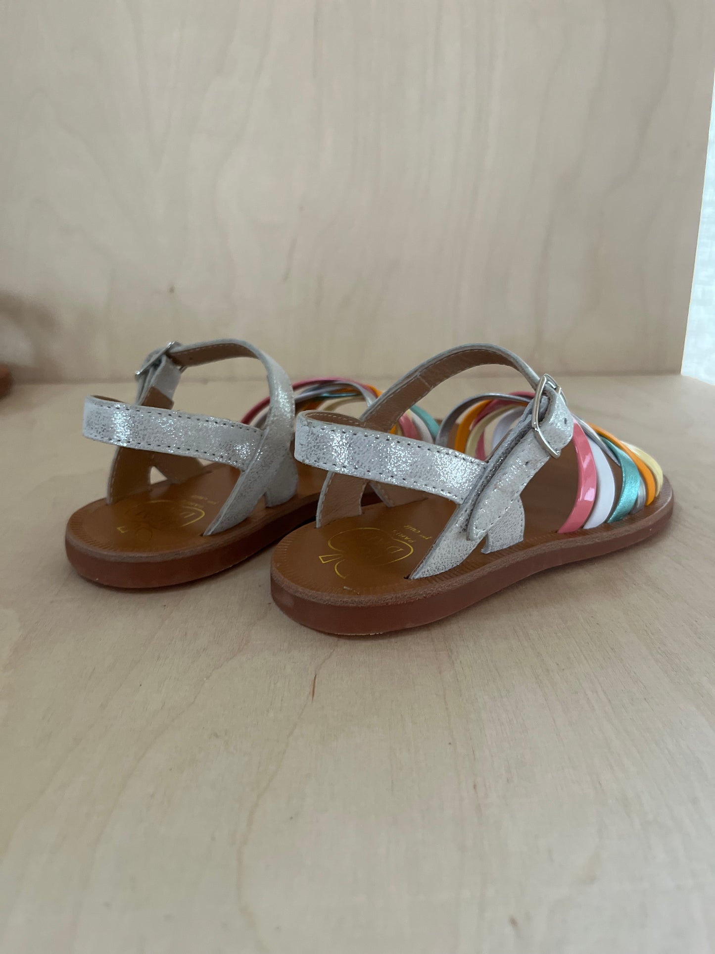 sandaal plagette lux - muestra - silver multi fresh
