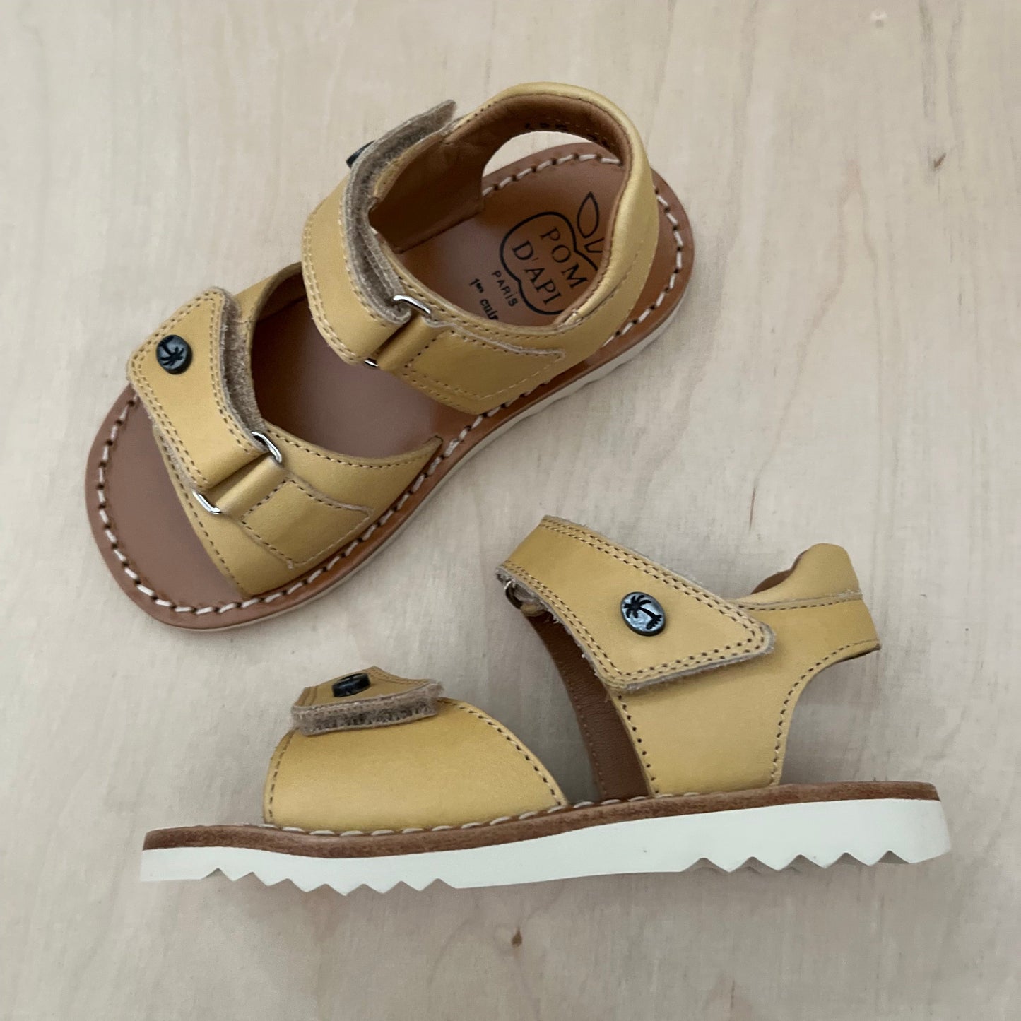 sandaal - waff easy nappa - jaune