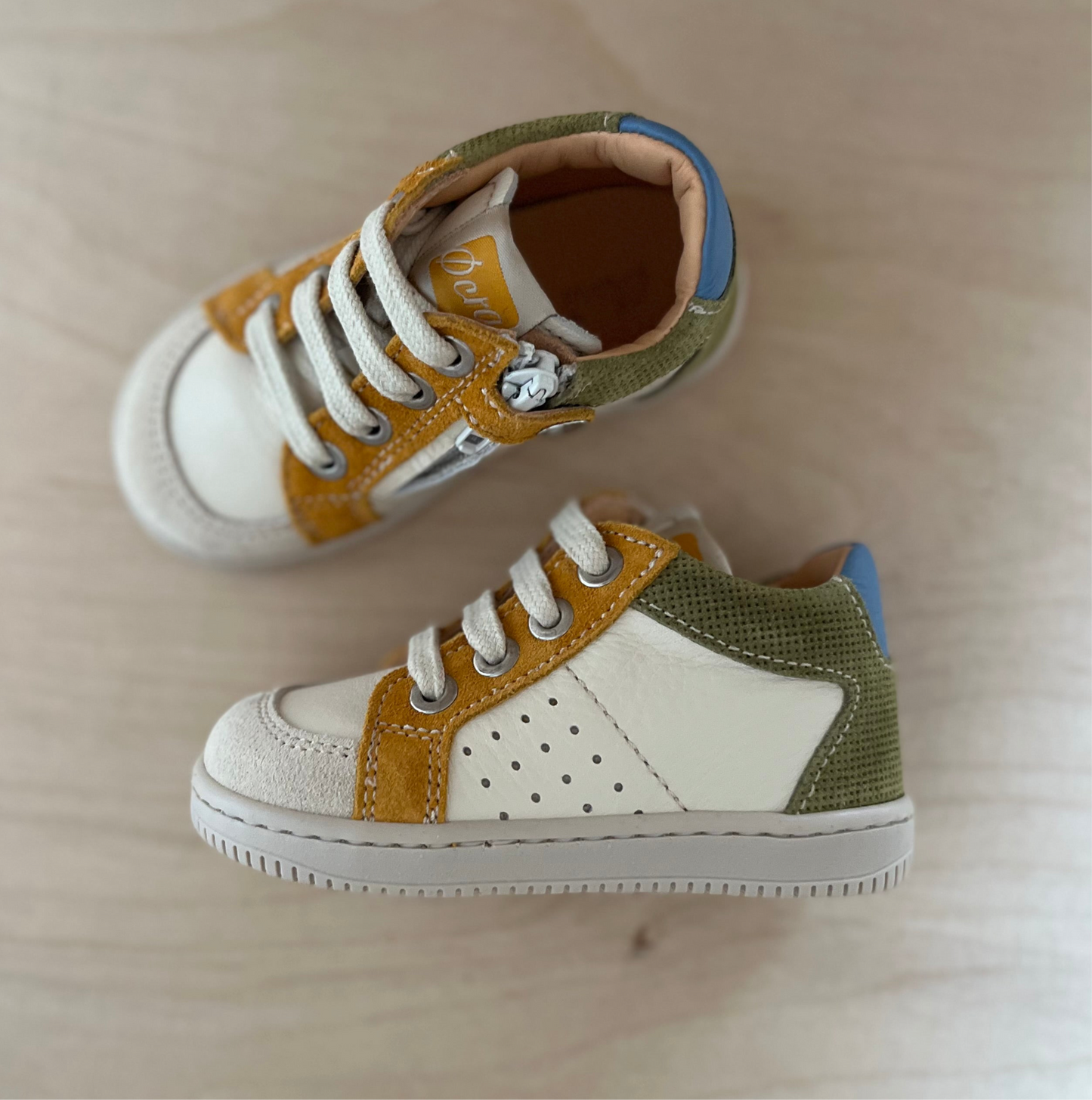 sneaker ron - blauw groen geel