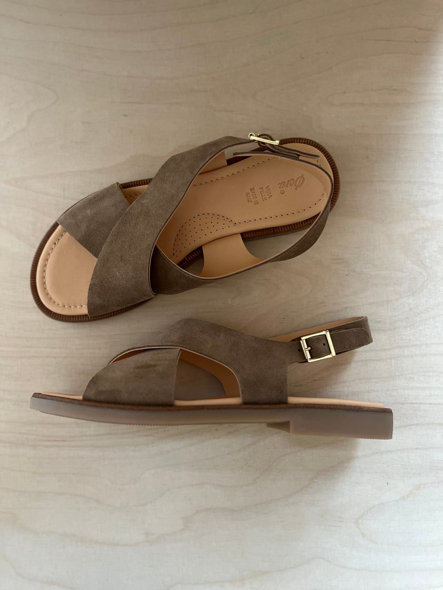 sandaal cross - tabacco