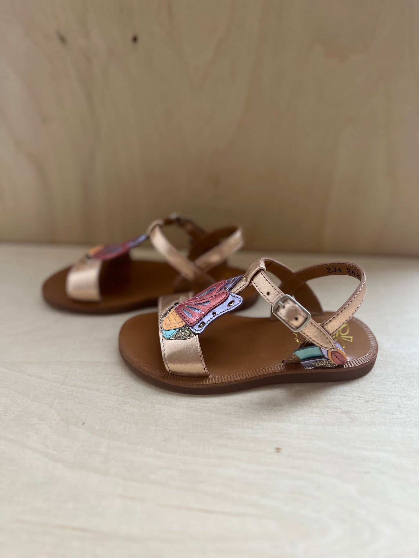 sandaal plagette papillon - laminato, cuivre multi