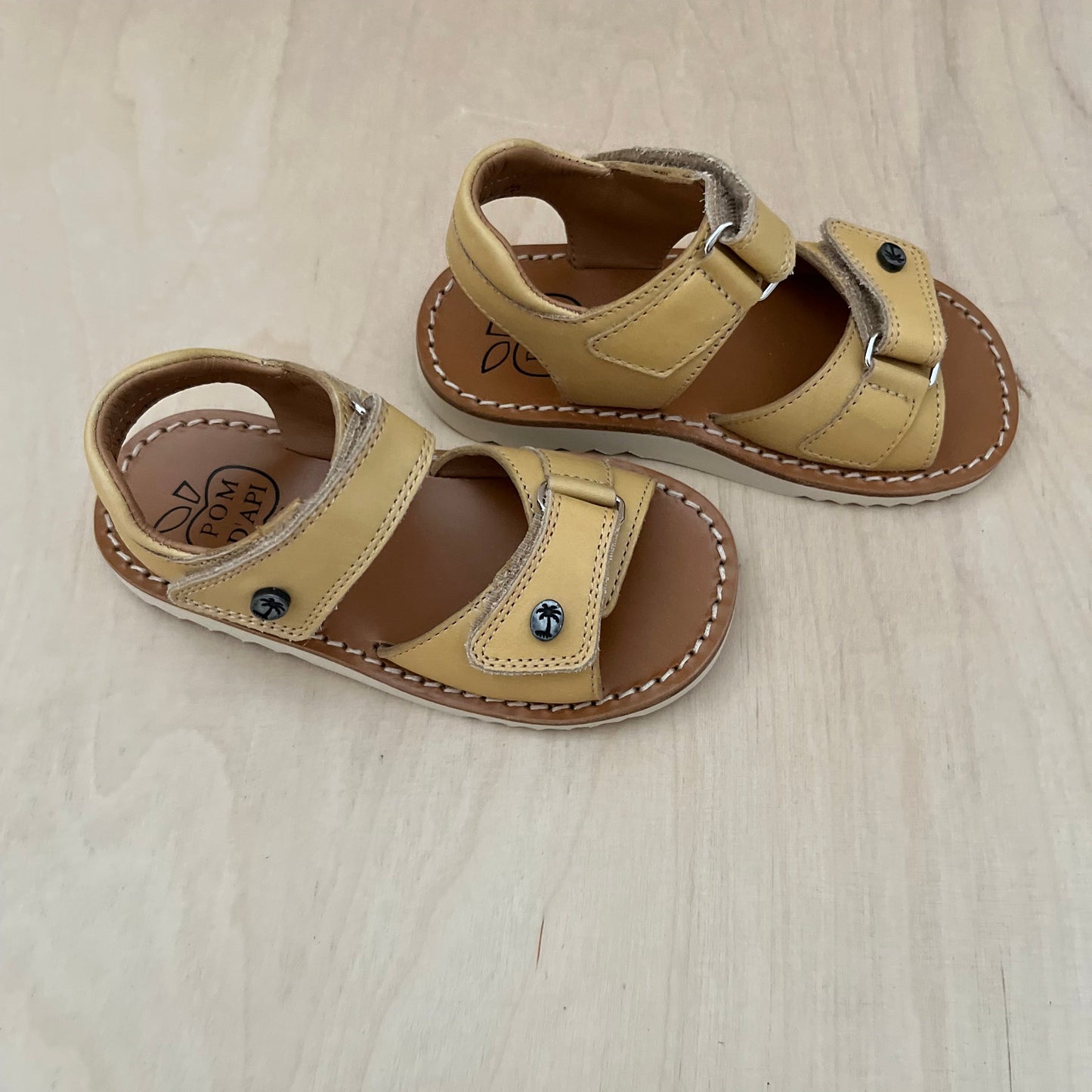 sandaal - waff easy nappa - jaune