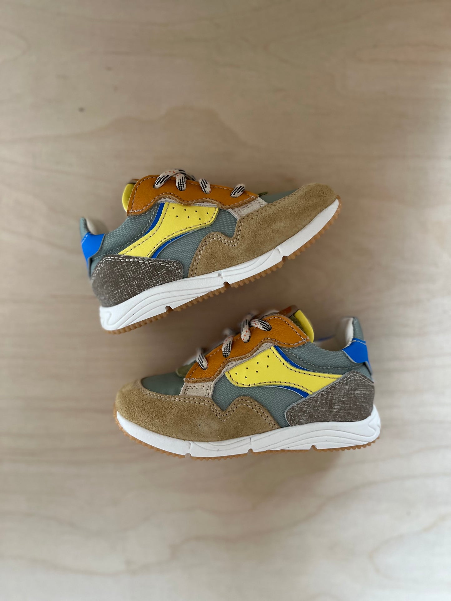 runner - beige bomber groen geel